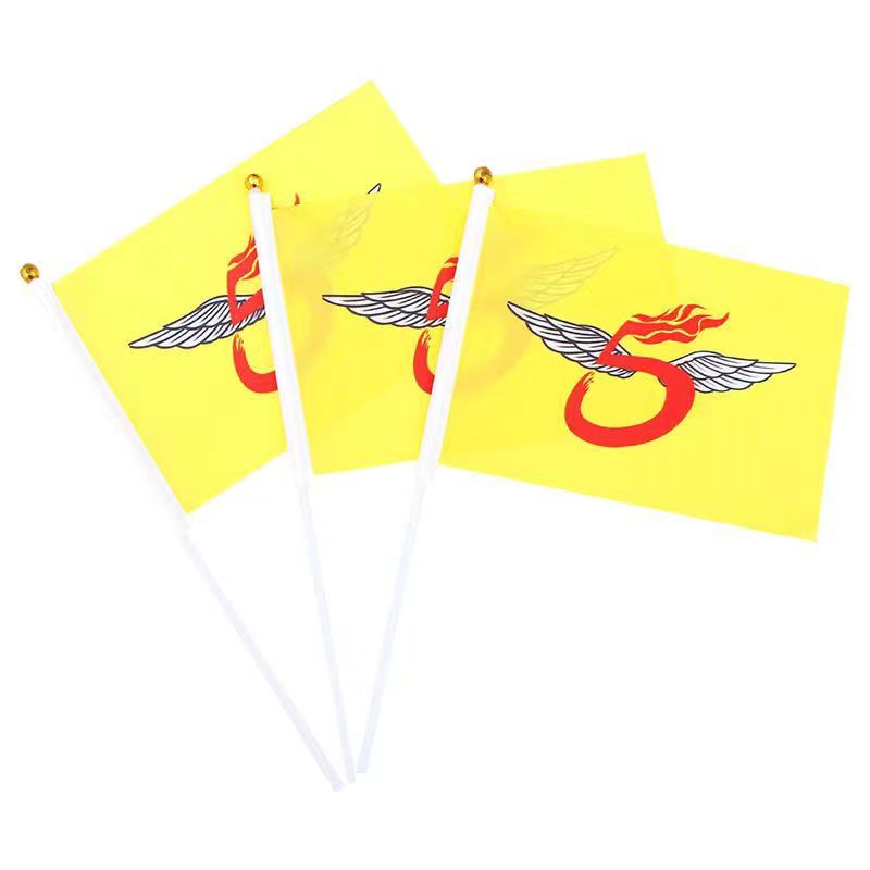 Printed car hand flag with pole for election campaign flags all countries